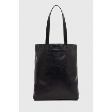 AllSaints geanta de piele Yuto culoarea negru