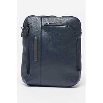 Geanta crossbody de piele cu buzunare multiple