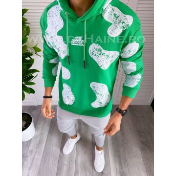 Hanorac barbati slim fit verde K494 15-1.3/122-5