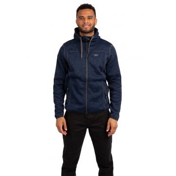 Hanorac cu fermoar si captuseala de fleece Odeno - Bleumarin