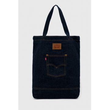 Levi's geanta de bumbac culoarea albastru marin