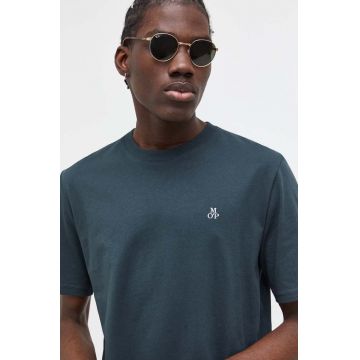 Marc O'Polo tricou din bumbac barbati, culoarea verde, melanj