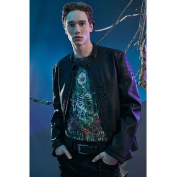 Medicine tricou din bumbac barbati, culoarea negru, cu imprimeu