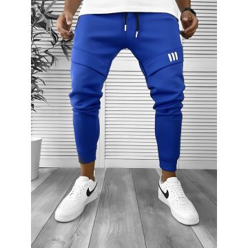 Pantaloni de trening bleu conici 12259 P19-4.1
