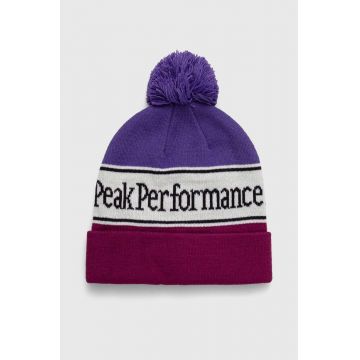 Peak Performance caciula culoarea negru, din tricot gros