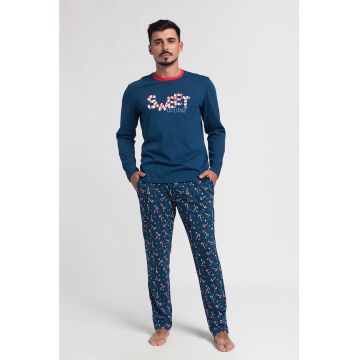 Pijama de bumbac cu tematica de Craciun