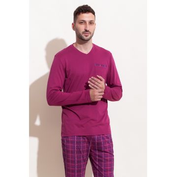 Pijama din amestec de modal cu model in carouri Chess