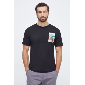 Smartwool tricou sport Mountain Patch Graphic culoarea negru, cu imprimeu