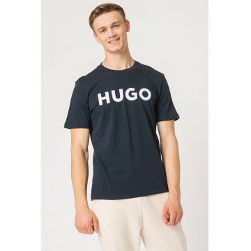 Tricou regular fit cu imprimeu logo cauciucat Dulivio