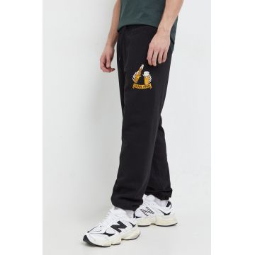 Vans pantaloni de trening culoarea negru, cu imprimeu