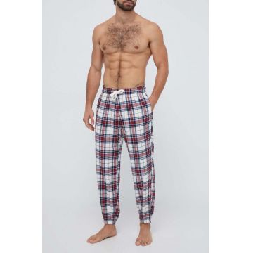 Abercrombie & Fitch pantaloni de pijama barbati, culoarea rosu, modelator
