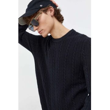 Abercrombie & Fitch pulover barbati, culoarea negru