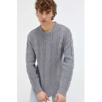 Hollister Co. pulover barbati, culoarea gri