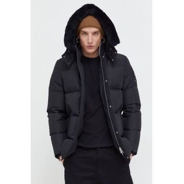 MOOSE KNUCKLES geaca de puf barbati, culoarea negru, de iarna