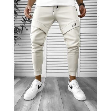 Pantaloni de trening bej conici 12360 13-2 *