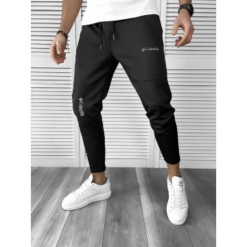 Pantaloni de trening conici negri B9867  4-4