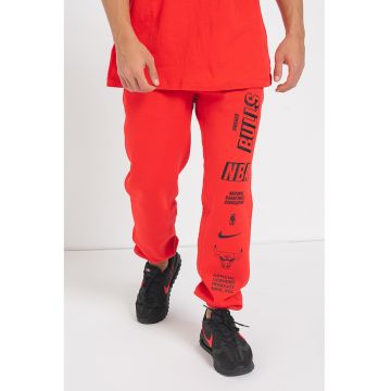 Pantaloni de trening cu buzunare laterale Chicago Bulls - Rosu/Negru