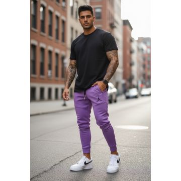 Pantaloni de trening mov conici 12361 78-4