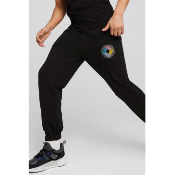 Pantaloni sport cu imprimeu logo SWxP