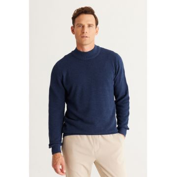 Pulover regular fit din amestec de bumbac