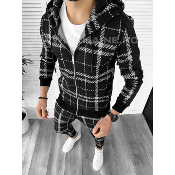 Trening barbati negru pantaloni + hanorac K420  D2-1.2
