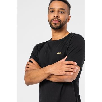 Tricou regular fit cu imprimeu logo discret Curved