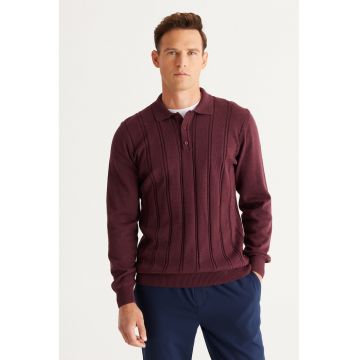 Pulover slim fit tricotat fin