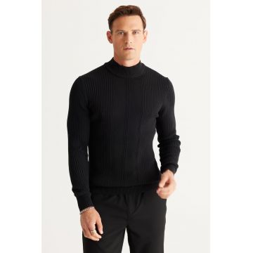 Pulover striat slim fit