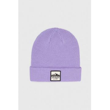 Smartwool caciula de lana culoarea violet, de lana, din tricot gros