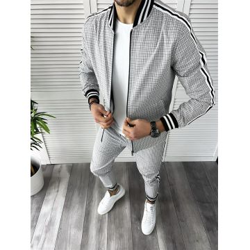 Trening barbati slim fit gri Pantaloni + Hanorac B9836 P20-6.1