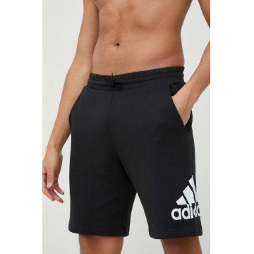 Adidas pantaloni scurti din bumbac barbati, culoarea negru