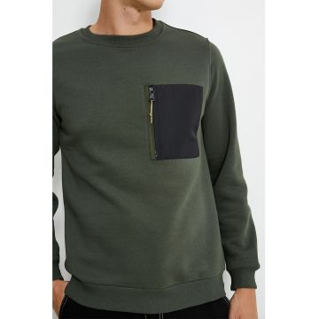Bluza de trening din amestec de bumbac cu buzunar pe piept