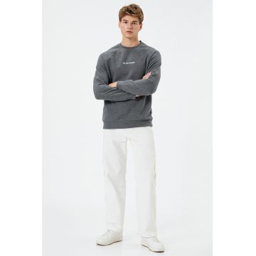 Bluza de trening din amestec de bumbac cu maneci raglan