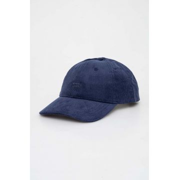 Levi's șapcă de baseball din catifea culoarea albastru marin, neted
