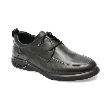 Pantofi OTTER negri, 5305, din piele naturala