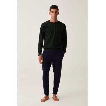 Pijama din amestec de bumbac cu pantaloni lungi