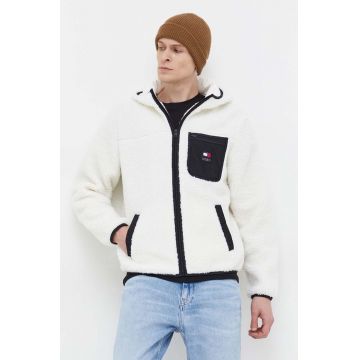 Tommy Jeans geacă bărbați, culoarea bej, de tranziție DM0DM18398