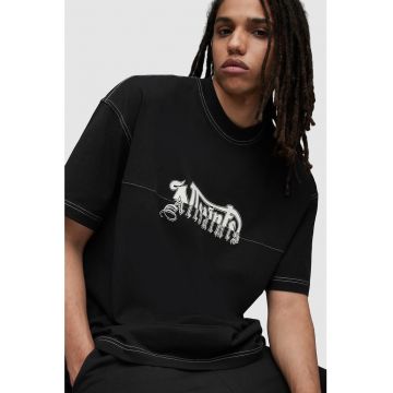 Tricou cu decolteu la baza gatului si logo Splintered