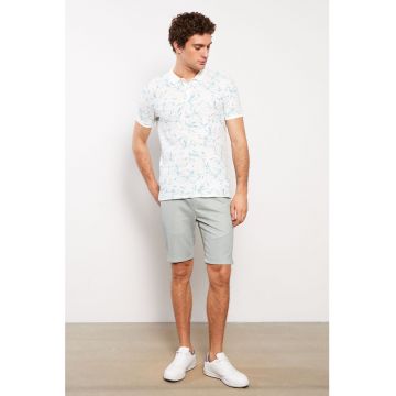 Tricou polo cu model floral