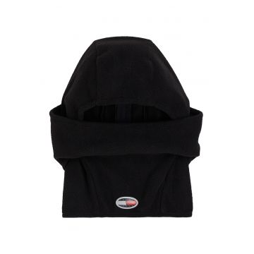 Cagula din fleece cu logo - Negru