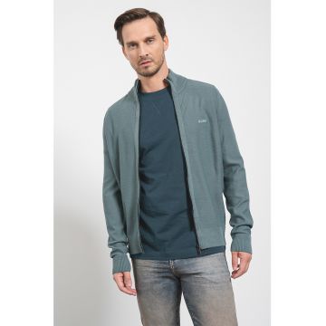 Cardigan regular fit din amestec de lana cu fermoar Avac