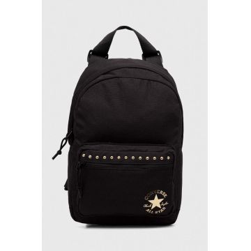 Converse rucsac culoarea negru, mic, neted