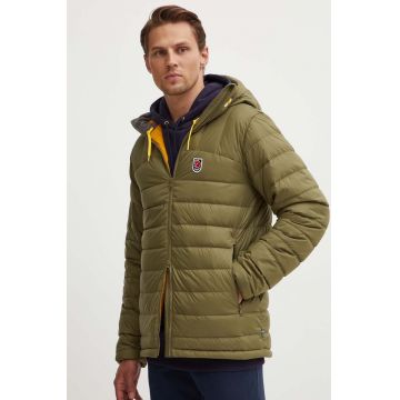 Fjallraven geacă de puf Expedition Pack Down bărbați, culoarea verde, de tranziție