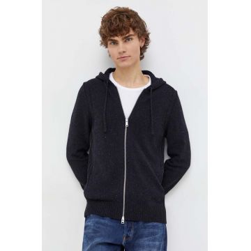 Marc O'Polo cardigan din lana culoarea albastru marin