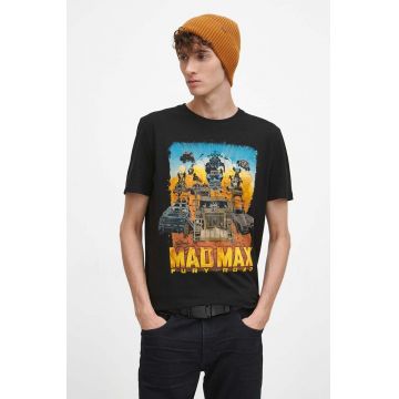 Medicine tricou din bumbac barbati, culoarea negru, cu imprimeu