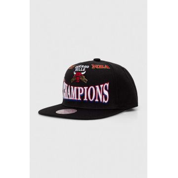 Mitchell&Ness șapcă din amestec de lână culoarea negru, cu imprimeu