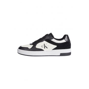 Pantofi sport low-cut cu garnituri de piele intoarsa