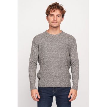 Pulover barbat  cu logo si model - Grey Mel