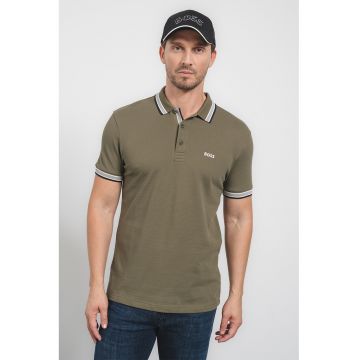 Tricou polo regular fit cu accente contrastante Paddy