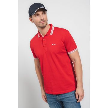 Tricou polo regular fit cu accente contrastante Paddy